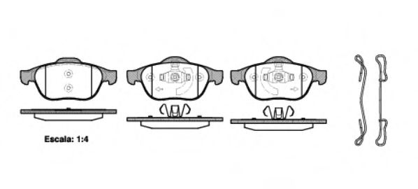 set placute frana,frana disc