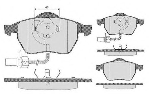 set placute frana,frana disc