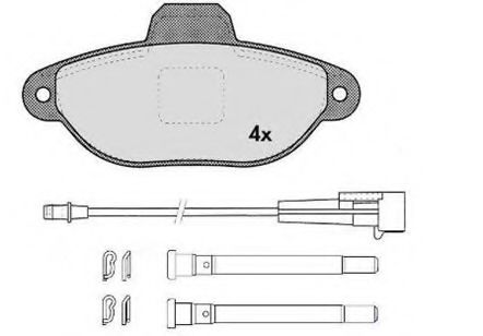 set placute frana,frana disc