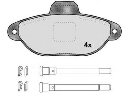 set placute frana,frana disc