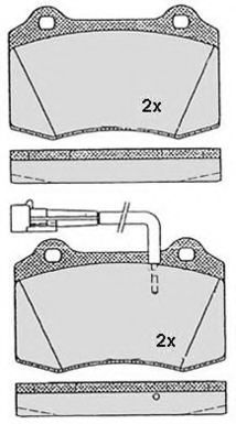 set placute frana,frana disc