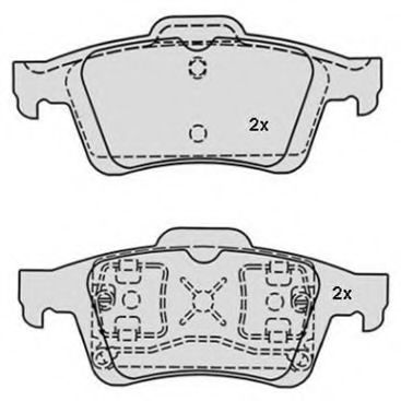 set placute frana,frana disc