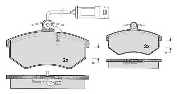 set placute frana,frana disc