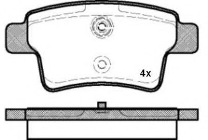 set placute frana,frana disc