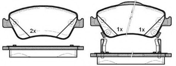 set placute frana,frana disc