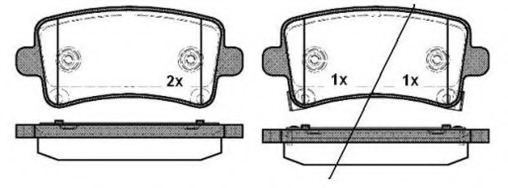 set placute frana,frana disc