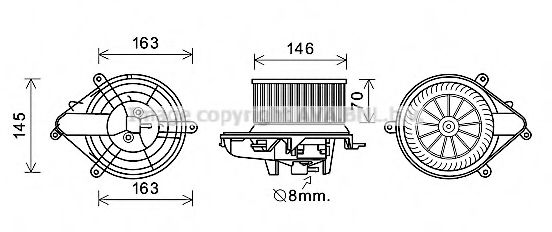 Electromotor, ventilatie interioara