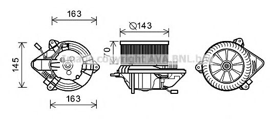 Electromotor, ventilatie interioara
