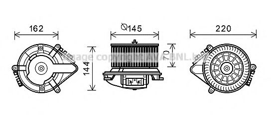 Electromotor, ventilatie interioara