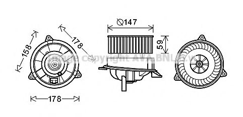 Electromotor, ventilatie interioara