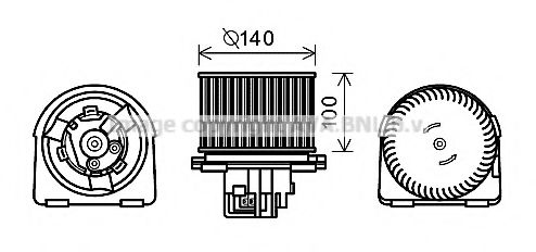Electromotor, ventilatie interioara