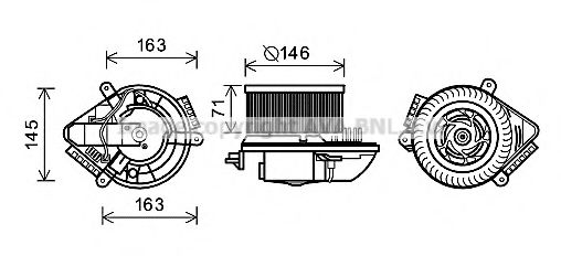Electromotor, ventilatie interioara