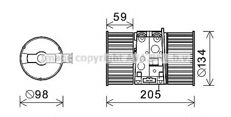 Electromotor, ventilatie interioara