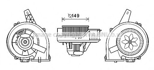 Electromotor, ventilatie interioara