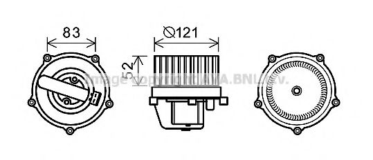 Electromotor, ventilatie interioara