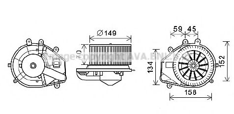 Electromotor, ventilatie interioara