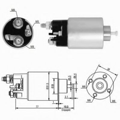 Solenoid, electromotor