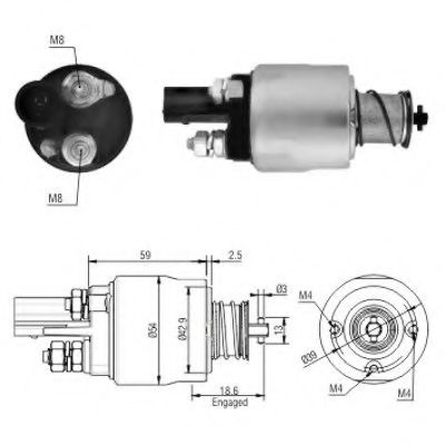 Solenoid, electromotor
