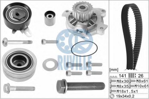 Set pompa apa + curea dintata