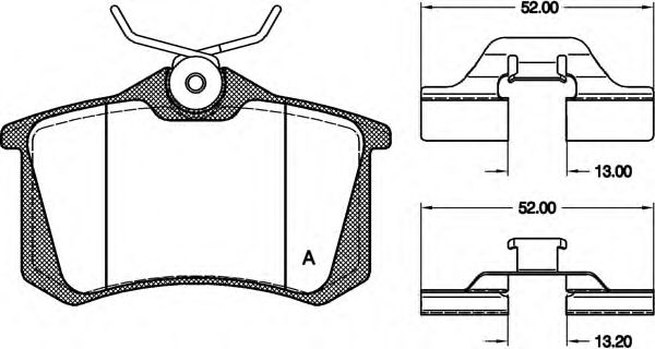 set placute frana,frana disc