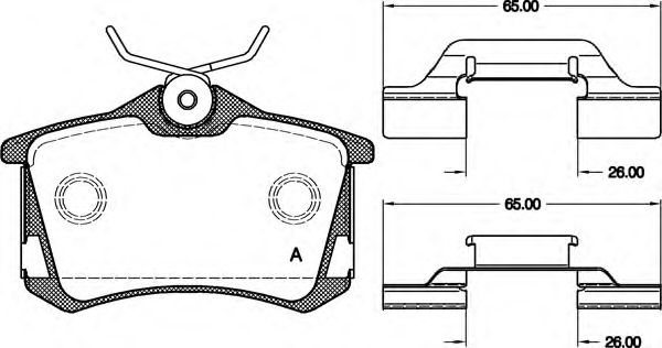 set placute frana,frana disc