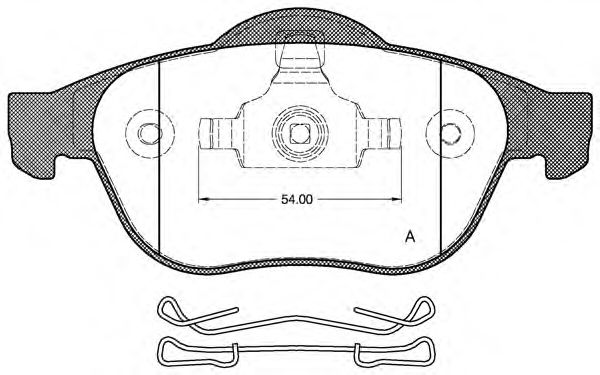 set placute frana,frana disc