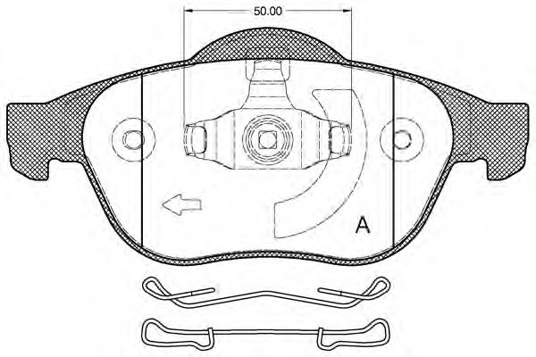 set placute frana,frana disc