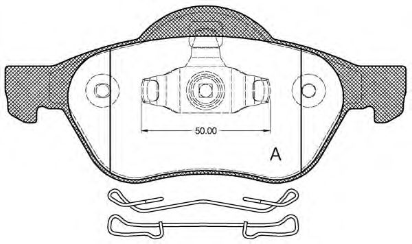 set placute frana,frana disc