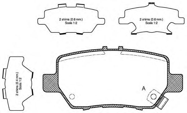 set placute frana,frana disc