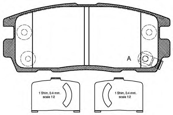 set placute frana,frana disc