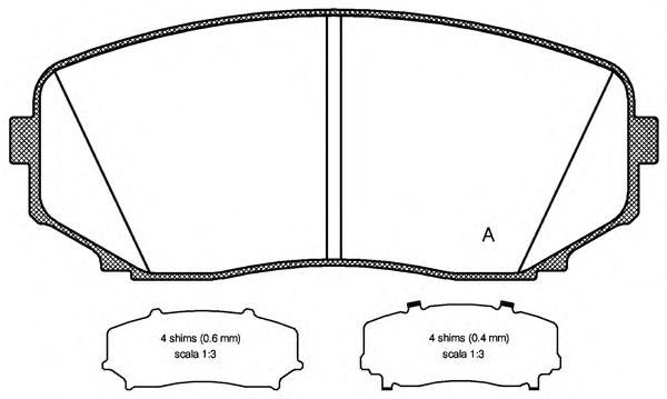 set placute frana,frana disc