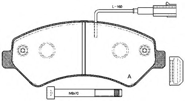 set placute frana,frana disc