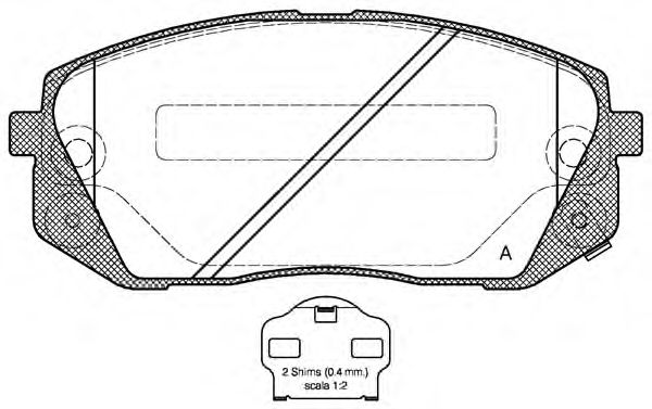 set placute frana,frana disc