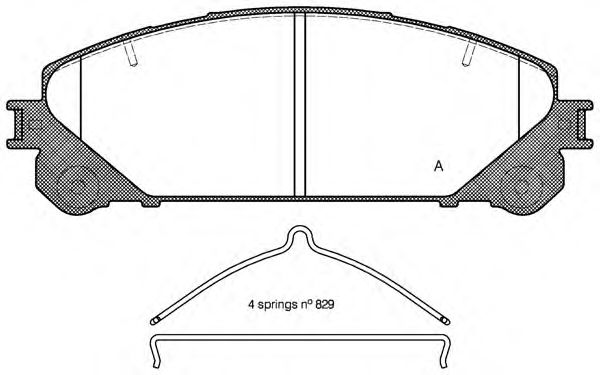 set placute frana,frana disc