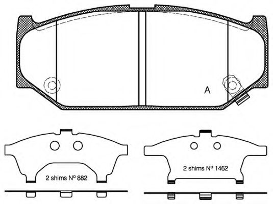 set placute frana,frana disc