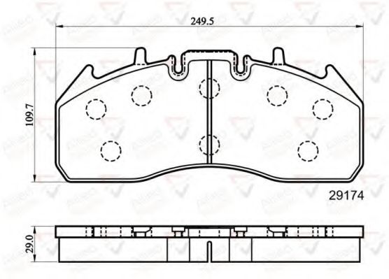 set placute frana,frana disc