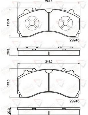 set placute frana,frana disc