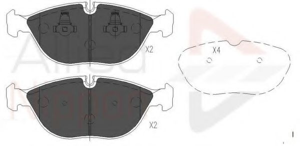 set placute frana,frana disc