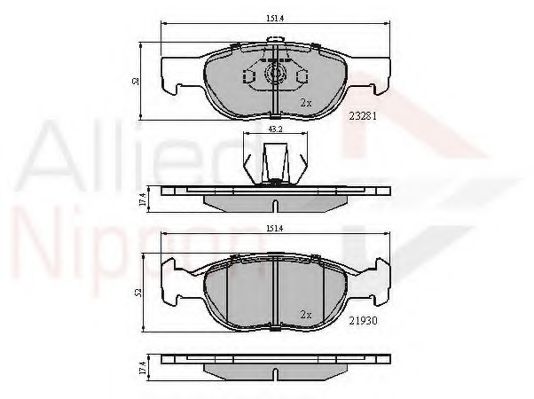 set placute frana,frana disc