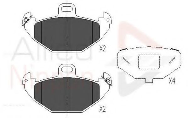 set placute frana,frana disc