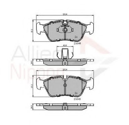 set placute frana,frana disc