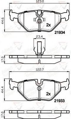 set placute frana,frana disc