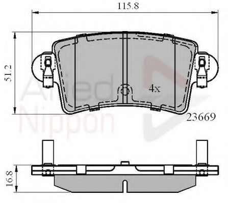 set placute frana,frana disc