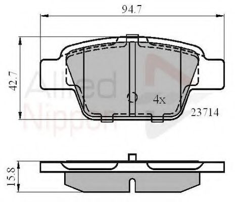 set placute frana,frana disc