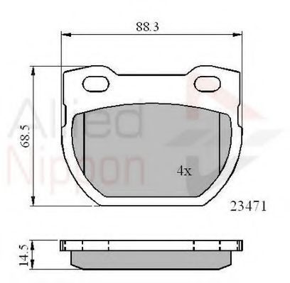 set placute frana,frana disc