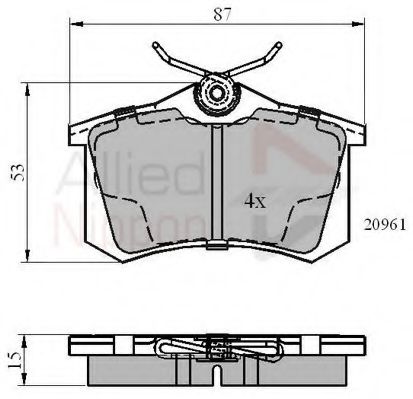 set placute frana,frana disc