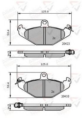 set placute frana,frana disc