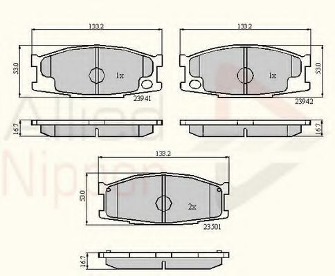 set placute frana,frana disc