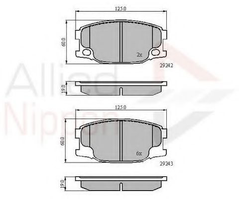 set placute frana,frana disc