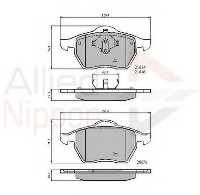 set placute frana,frana disc